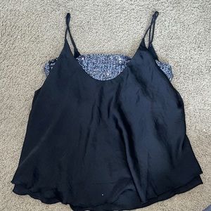 Fun Sparkly Black top - Size small NEVER WORN